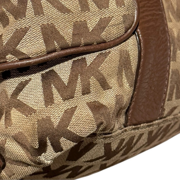 Michael Kors Brookville Large Jacquard Leather Satchel - Picture 11 of 15